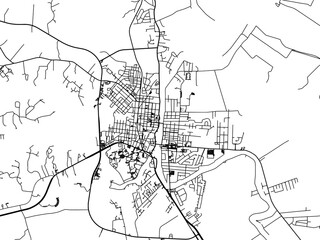 Vector road map of the city of  Natchitoches Louisiana in the United States of America on a white background.