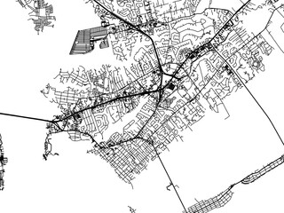Vector road map of the city of  Mount pleasant South Carolina in the United States of America on a white background.