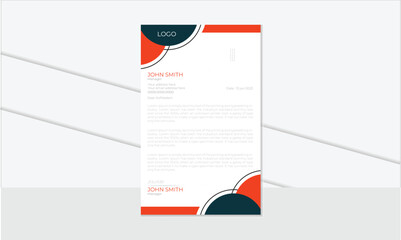 Professional  Modern Abstract Business Letterhead Design  Template