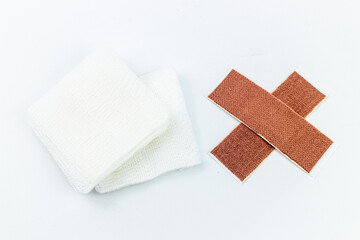 Medical bandage on white background. Isolated on white background.