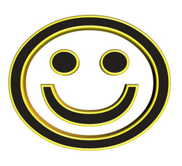 Fototapeta premium Smiley face icon isolated