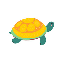  turtle flat modern vector illustration