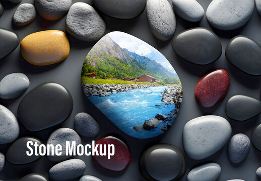 Stone Mockup. Ai Generative