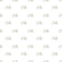 simple minimalistic watercolor pattern. pattern with a bicycle. painted bike. cycling