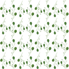 watercolor pattern with minimalistic twigs, leaves pattern, grass print, hand-drawn watercolor nature motifs