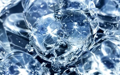 Water bubbles. Generative AI