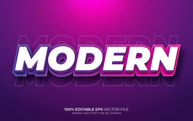 Modern 3D Editable text effect style