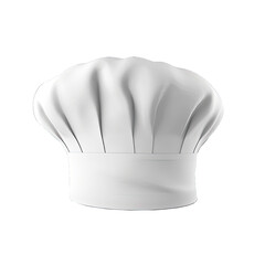 White chef hat isolated on transparent background