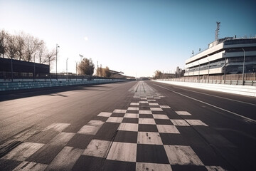 Racing into the Dusk: Experience the Beauty of a Circuit at Sunset created with Generative AI technology