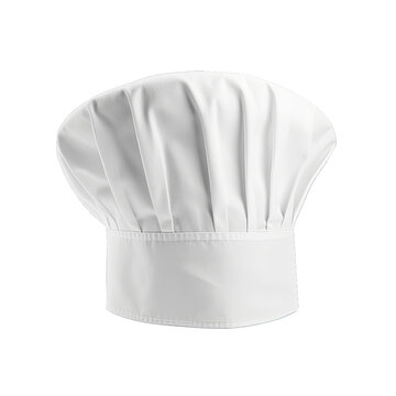 White chef hat isolated on transparent background. Generative AI