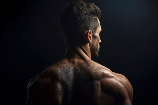 Fit and Focused - Silhouette of a Determined Crossfit Athlete - Generative AI