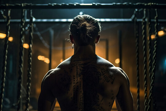 Fit and Determined - Back View of Fitness Enthusiast - Generative AI