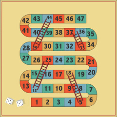 Frame of board game ,Funny frame,snake games,Vector illustrations