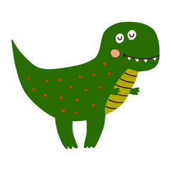 Dino, cute vector illustration, scandinavian art, doodle style.