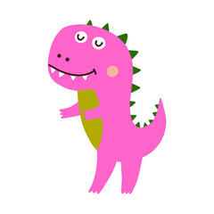 Dino, cute vector illustration, scandinavian art, doodle style.