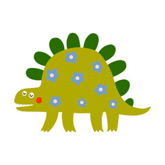 Dino, cute vector illustration, scandinavian art, doodle style.