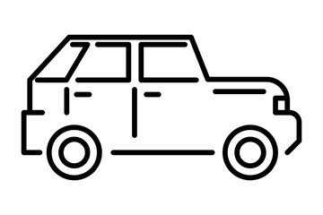 Simple vector car icon. eps 10