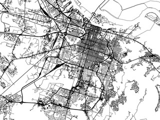 Fototapeta premium Vector road map of the city of Savannah Georgia in the United States of America on a white background.