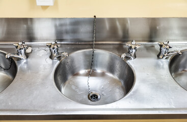Traditional english separate hot and cold taps