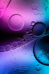 abstract liquid shapes in colorful neon light