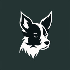 Fototapeta na wymiar Dog logo design, pet grooming logo concept in linear style, modern vector template icon.