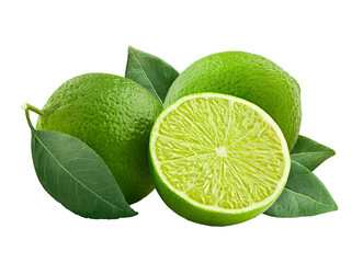 Lime isolated on white background, full depth of field