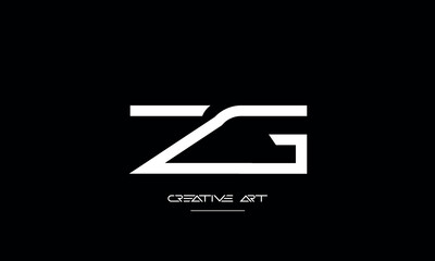 ZG, GZ, Z, G abstract letters logo monogram