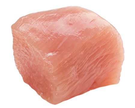Raw chicken, fillet, isolated on white background, full depth of field