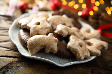 Traditional homemade assorted gingerbreads