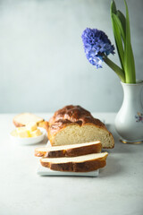 Homemade bread served with butter