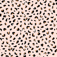 Leopard seamless pattern, surface design. Illustration for prints, clothing, packaging.