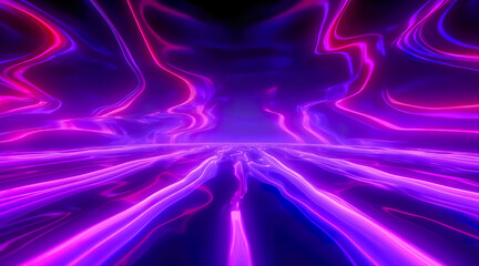 Abstract background of neon lines and rays. Abstract background with lines and glow. Generative AI