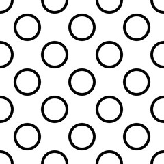 Seamless circles pattern. Repetitive minimalistic background with rings textile print. Polka Dots