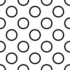 Seamless circles pattern. Repetitive minimalistic background with rings textile print. Polka Dots
