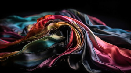 Obraz na płótnie Canvas beautiful colors of fabric silk texture pattern