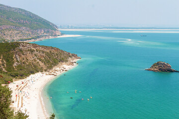 view of the sea and the beach