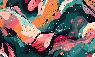 Hand painted abstract trendy and festive background, generative AI