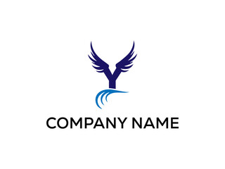 Obraz premium Modern abstract digital logo. typography, Creative Bird logo and Minimal technology vector illustration logo. symbol set for artist, modern style Awesome logo in shape a template Mode flat.