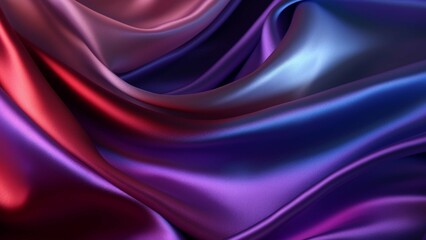 Black blue violet purple maroon red magenta silk satin. Color gradient. Colorful abstract background. Drapery, curtain. Soft folds. Shiny fabric. Glow glitter neon electric light metallic. Line stripe