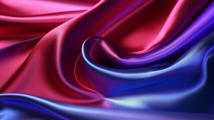 Obraz premium Black blue violet purple maroon red magenta silk satin. Color gradient. Colorful abstract background. Drapery, curtain. Soft folds. Shiny fabric. Glow glitter neon electric light metallic. Line stripe