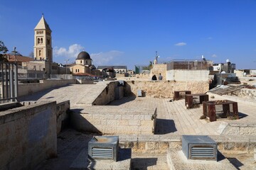 Muslim Quarter roofs in Jerusalem, Israel