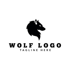 wolf head logo icon vector illustration
