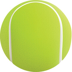 vector tennis ball green 3D realistic