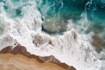 Fototapeta na wymiar vacation beach ocean water nature wave shore summer sand sea. Generative AI.