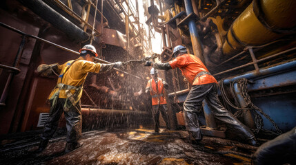 Oil rig worker. Generative ai
