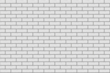 White brick wall. Vector illustration of a brick wall. Seamless texture.