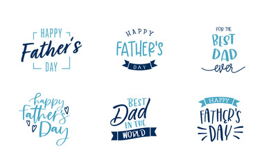 Cute Father's Day typography elements in german saying 