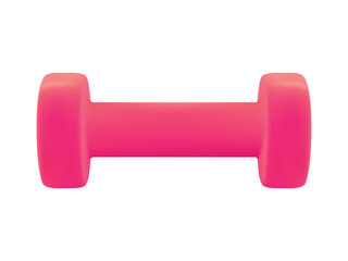 realistic red dumbbell for fitness equipment