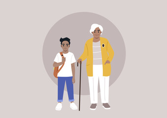 A grandmother raising a preteen grandchild, after school moments together