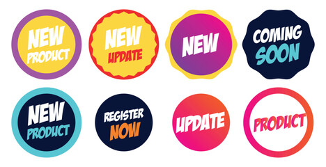 Fototapeta premium Set With Text New Update. eps 10.